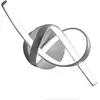 Image de Curvy - Applique Led 12w 4500k Ip20 Avec Structure En Aluminium Finition Argent Satiné, Design Sinueux Et Arrondi - Groupe Rossini