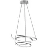 Image de Curvy - Suspension Led 45W 4500K Ip20 Avec Structure En Aluminium Finition Argent Satiné, Design Sinueux Et Arrondi - Groupe Rossini