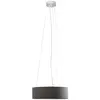Image de Suspension Vivien Blanche, Abat-Jour Cylindrique Anthracite, E27, Ip20, 48Cm - Groupe Rossini - Design Minimal Et Élégant