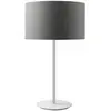 Image de Lampe De Table Vivien White - Abat-Jour Cylindrique Anthracite, Douille E27, Puissance 75W, Ip20, Design Minimal - Rossini