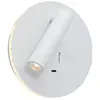 Image de My Way - Applique Led Orientable 9W Avec Port Usb, Lumière 3000K, Blanc, Design Moderne En Aluminium - Groupe Rossini