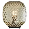 Image de Lampe De Table Noire Oban Avec Diffuseur En Verre Soufflé Bouche, Effet Balloton, Finition Bronze - Connexion E27 Groupe Rossini