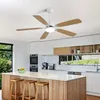 Image de Ventilateur De Plafond 132 Cm Avec Led 18w Dimmable 3 Couleurs   Moteur Silencieux, Sens Réversible, Minuterie Programmable   Blanc Mat
