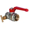 Image de Effebi Spa - Robinet Boisseau Sphérique Laiton Bague Ff À Purge Orientable Poignee Alu 20x27