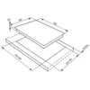 Image de Smeg SR764PO Table de cuisson à gaz encastrable, 4 brûleurs, crème