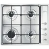 Image de Smeg S64s Plaque Acier Inoxydable Intégré 60 Cm Gaz 4 Zone(s) Hotte Intégrée