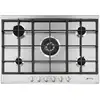 Image de Table de cuisson à gaz encastrable en acier inoxydable Smeg P272XGH 5 brûleurs - Neuf