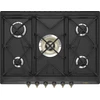 Image de Smeg Coloniale SRV876AOGH Table de cuisson à gaz encastrable, anthracite, 5 brûleurs