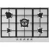 Image de Smeg PX375, Noir, Acier inoxydable, Encastrable, 73 cm, Gaz, Acier inoxydable, 5 zones/zones
