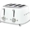 Image de Grille-pain 4 fentes 950w blanc - Smeg - TSF03WHEU - années 50