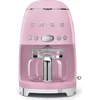 Image de Cafetière filtre programmable 10 tasses 1050w rose - Smeg - DCF02PKEU - années 50