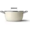 Image de Faitout crème mat 24cm + couvercle - Smeg - CSF2412CRM -
