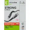 Image de Cellularline Tetra Force Cable 120cm - USB-C Câble USB-C ultra-résistant - Neuf