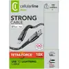 Image de Cellularline Tetra Force Cable 120cm - Lightning Câble Lightning ultra-résistant - Neuf