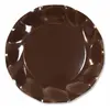 Image de Paquet de 10 assiettes rondes 21cm Chocolat