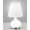 Image de Lampe De Table Ade En Métal Et Verre Soufflé Blanc, Design Élégant Avec Double Interrupteur, Douille G9 Et E14, 230 V, Code 2533-34-102