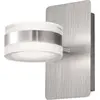Image de Dunk - Applique Murale Ronde Fabas Luce 2 Lumières - Applique Murale Led 16W À Intensité Variable - Aluminium Brossé