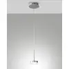 Image de Dunk - Suspension simple en aluminium satiné de Fabas Luce - LED 8W dimmable, design moderne
