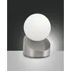 Image de Fabas Luce Lampe de table Gravity LED 5 W Métal Nickel satiné verre blanc IP20 en occasion ou reconditionné