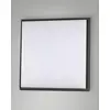 Image de Plafonnier LED carré Desdy 30 W 3000 K IP54, structure en aluminium et polycarbonate noir, 300 x 300 x 50 mm, code produit 3314-65-101