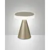 Image de Lampe de table LED Fabas, lumière neutre 8 W 750 lm 3000 K, structure en métal et méthacrylate avectactile, or mat - Fabas Luce