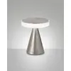 Image de Lampe De Table Led Fabas, Lumière Neutre 8 W 750 Lm 3000 K, Structure En Métal Et Méthacrylate AvecTactile, Nickel Satiné - Fabas Luce
