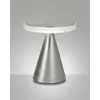 Image de Lampe De Table Led Neutre 12 W 1260 Lm 3000 K, Structure En Métal Et Méthacrylate, Finition Nickel Satiné, Ip20 - Éclairage D'Intérieur Élégant
