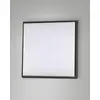 Image de Plafonnier LED Carré Desdy 23W 2700lm 3000K IP54, Structure Aluminium et Polycarbonate Noir, Usage Intérieur et Extérieur, Code 3314-61-101