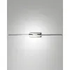 Image de Applique murale LED intégrée Nala 15W 1850lm 3000K IP44 métal chromé et méthacrylate, design moderne et fonctionnel intérieur/extérieur