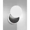 Image de Applique Murale Led Ara 8W 3000K 715Lm En Métal Et Méthacrylate Blanc, Luminosité Réglable Par Bouton-Poussoir. Design Moderne Et Minimaliste.