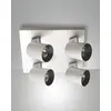 Image de Spot De Plafond Modo À 4 Lumières En Aluminium Moulé Sous Pression, Finition Aluminium Brossé, Culot Gu10, Design Moderne Pour L'Éclairage Intérieur