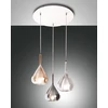 Image de Lustre suspension LED Lila en métal et verre borosilicate 3481-47-297 Fabas Luce