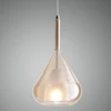 Image de Lustre suspension LED Lila en métal et verre borosilicate ambré 3481-40-125 Fabas Luce