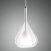 Image de Lustre Suspension Led Lila En Métal Et Verre Borosilicate Transparent 3481-40-241 Fabas Luce