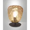 Image de Lampe de table Gisella en verre soufflé et métal ambré E27 40W - Éclairage d'intérieur élégant au design moderne et raffiné