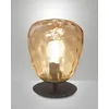 Image de Lampe De Table Gisella En Verre Soufflé Et Métal Ambré E27 40w - Éclairage D'Intérieur Élégant Au Design Moderne Et Raffiné