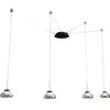 Image de Lustre suspension Arabella LED en métal et verre soufflé fumé 3547-49-126 Fabas Luce