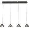 Image de Arabella - Suspension Fabas Luce 4 lumières - LED 32W - Design moderne fumé