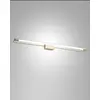 Image de Applique murale LED Rapallo 20 W 2240 lm 3000 K, structure en laiton satiné, métal et méthacrylate, IP44, classe 1, dimensions 80 x 8 x 5 cm