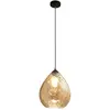 Image de Suspension Gisella En Verre Soufflé Ambré Avec Structure Métallique - Éclairage Intérieur Élégant Ø260 Mm Douille E27