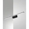Image de Applique murale LED Nala 15W 1850lm 3000K IP44 en métal et méthacrylate noir, design moderne et fonctionnel idéal pour intérieur et extérieur.