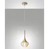 Image de Suspension Apollo En Métal Et Laiton Soufflé - Design Moderne, Douille E27, Structure Orientable 2000 Mm, Idéale Pour L'Éclairage Intérieur