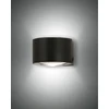 Image de Applique murale LED extérieure Lao 12 W 1080 lm 3000 K, couleur noire, en aluminium et verre cristal, IP65, design moderne et élégant