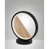 Image de Lampe de table LED Pierre 29 W 3160 lm 3000 K lumière chaude, structure en métal et bois, design moderne, couleur noire, classe d'isolation 2