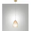 Image de Suspension Britton en métal et verre borosilicate, couleur ambre, design moderne, douille E27, diamètre 22 cm, classe d'isolation 1
