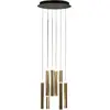Image de Suspension Circulaire Fabas Luce Prado À 8 Lumières - Led 52W À Intensité Variable - Rosace Ronde En Laiton