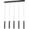 Image de Suspension Fabas Luce Prado 5 lumières - LED 33W dimmable - Noir mat Design linéaire