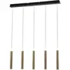 Image de Suspension Fabas Luce Prado 5 lumières - LED 33W à intensité variable - Design linéaire en laiton
