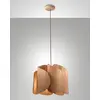 Image de Suspension Pevero En Frêne Et Métal, Design Moderne, Douille E27, Idéale Pour L'Éclairage Intérieur, Diamètre 420 Mm