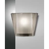 Image de Applique murale Viki en métal et verre fumé, douille E27 40W, design élégant intérieur, indice IP20, dimensions 28,5x14,5x23,5 cm, Classe 1.